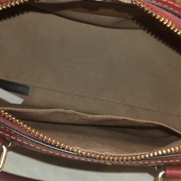 Coach Cherry Pattern Satchel - Brown and Pink - Picture 10 of 16